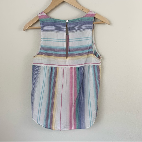 ✨5 FOR $25✨ Universal Thread Rainbow Stripe Crop Tank Top - Picture 2 of 6